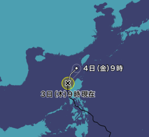 台風3号2021ウェザーニュース0603進路