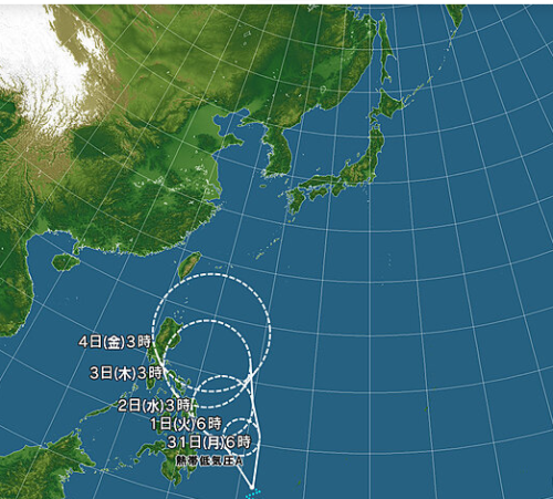 台風3号進路日本気象協会