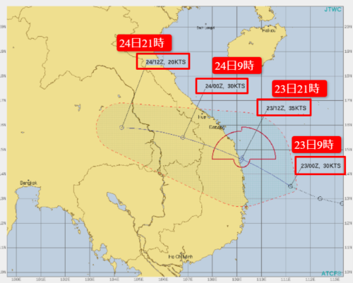台風15号2021たまご米軍進路予想
