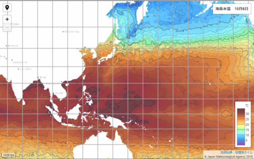 台風17号2021気象庁海面水温