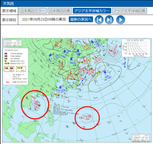 台風15号2021たまご気象庁天気図
